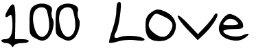 preview image of the 100 Love font
