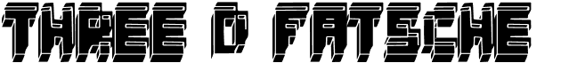 preview image of the 3d Fatsche font