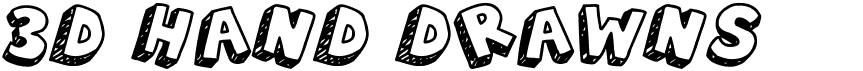 preview image of the 3D Hand Drawns font