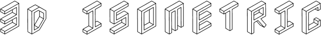 preview image of the 3D Isometric font