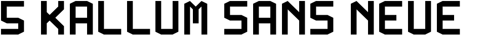 preview image of the 5 Kallum Sans Neue font