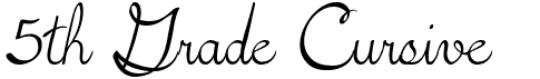 preview image of the 5th Grade Cursive font