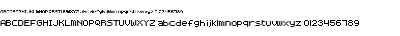 preview image of the 8-bit fortress font