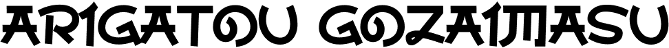 preview image of the A Arigatou Gozaimasu font
