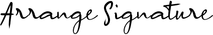 preview image of the A Arrange Signature font