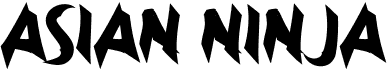 preview image of the a Asian Ninja font