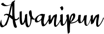 preview image of the A Awanipun font