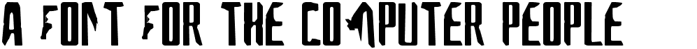 preview image of the A font for the computer people font