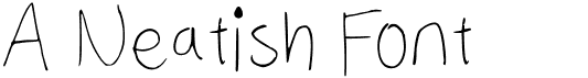 preview image of the A Neatish Font font