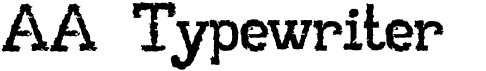 preview image of the AA Typewriter font