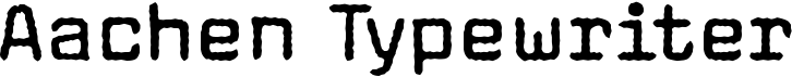 preview image of the Aachen Typewriter font