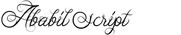 preview image of the Ababil Script font