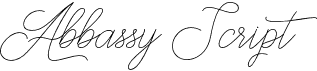 preview image of the Abbassy Script font