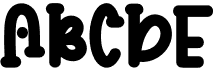 preview image of the Abcde font
