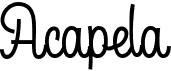 preview image of the Acapela font
