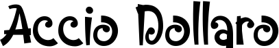 preview image of the Accio Dollaro font