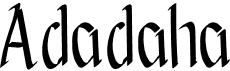 preview image of the Adadaha font
