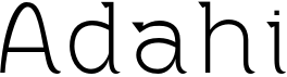 preview image of the Adahi font