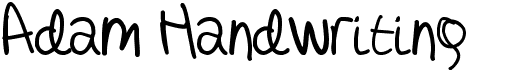 preview image of the Adam Handwriting font
