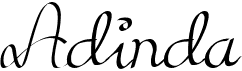 preview image of the Adinda font