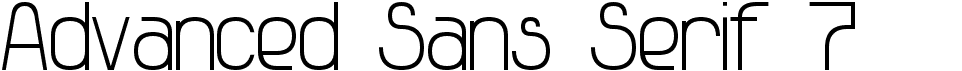 preview image of the Advanced Sans Serif 7 font