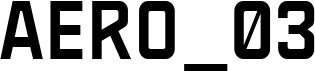 preview image of the Aero 03 font