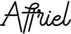 preview image of the Affriel font