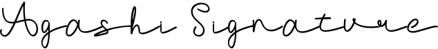preview image of the Agashi Signature font