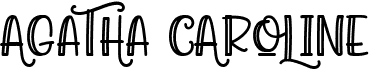 preview image of the Agatha Caroline font
