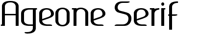 preview image of the Ageone Serif font