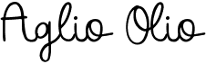 preview image of the Aglio Olio font