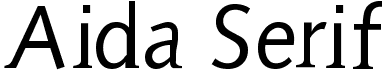 preview image of the Aida Serif font