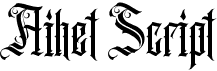 preview image of the Aihet Script font