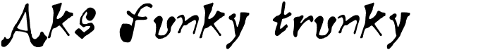 preview image of the Aks funky trunky font