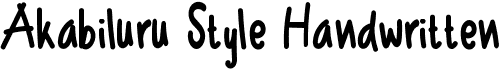 preview image of the Akabiluru Style Handwritten font