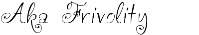 preview image of the Aka Frivolity font