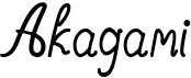 preview image of the Akagami font