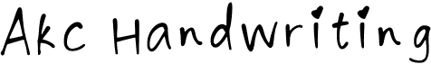 preview image of the Akc Handwriting Font font