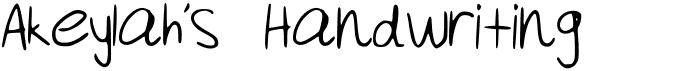 preview image of the Akeylah's Handwriting font