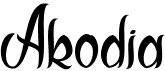 preview image of the Akodia font