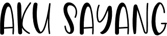 preview image of the Aku Sayang font