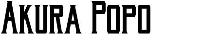 preview image of the Akura Popo font