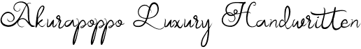 preview image of the Akurapoppo Luxury Handwritten font