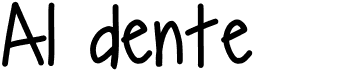 preview image of the Al dente font