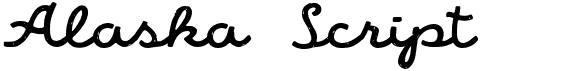 preview image of the Alaska Script font