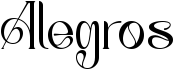 preview image of the Alegros font