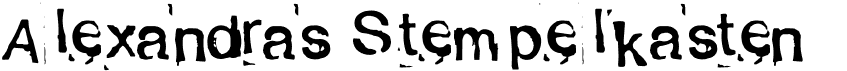 preview image of the Alexandras Stempelkasten font