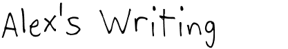 preview image of the Alex's Writing font