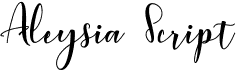 preview image of the Aleysia Script font