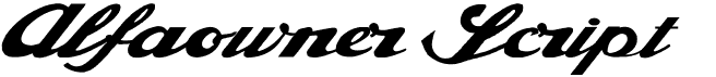 preview image of the Alfaowner Script font